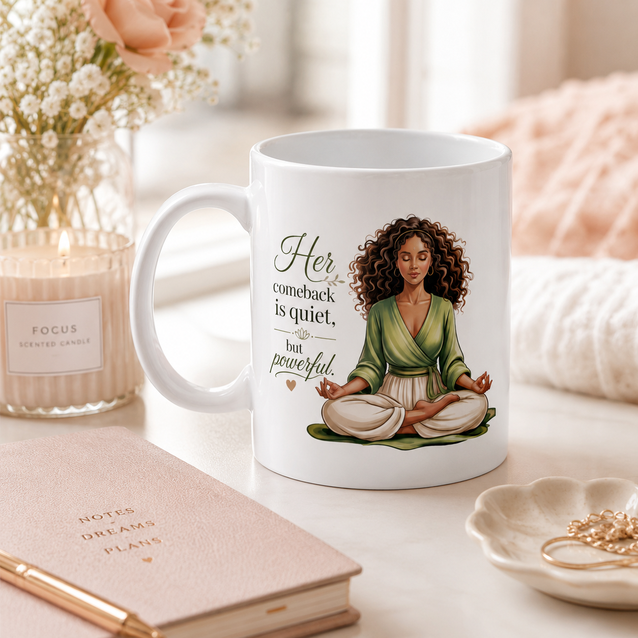 Her Comeback White glossy mug